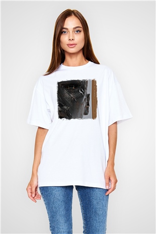 Born Of Osiris Baskılı Unisex Beyaz Oversize Tişört