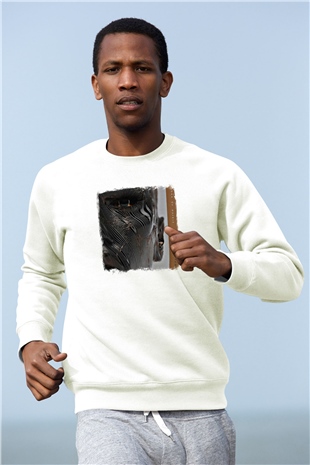 Born Of Osiris Baskılı Unisex Beyaz Sweatshirt