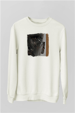 Born Of Osiris Baskılı Unisex Beyaz Sweatshirt