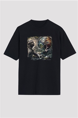 Born Of Osiris Baskılı Unisex Siyah Oversize Tişört