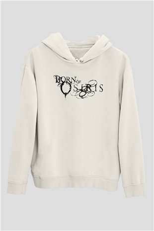 Born Of Osiris Beyaz Unisex Kapşonlu Sweatshirt
