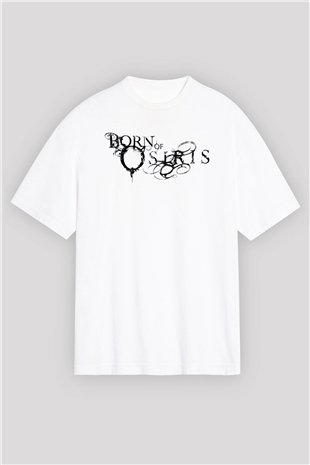 Born Of Osiris Beyaz Unisex Oversize Tişört T-Shirt