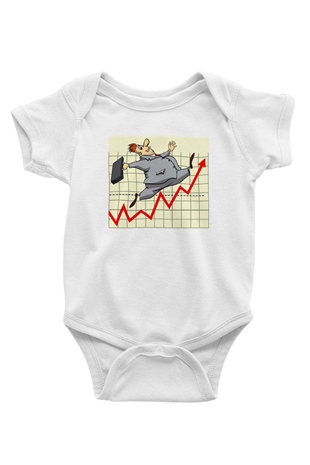 Borsacı Baskılı Beyaz Unisex Bebek Body - Zıbın