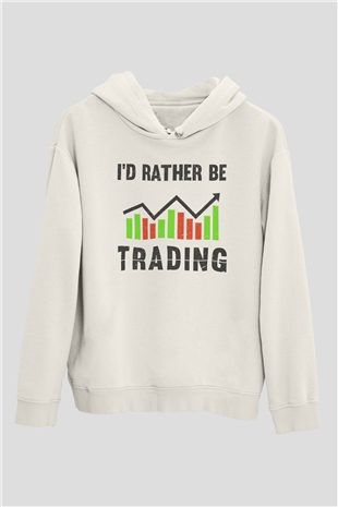 Borsacı Beyaz Unisex Kapüşonlu Sweatshirt