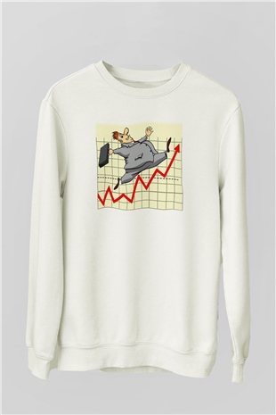 Borsacı Beyaz Unisex Sweatshirt