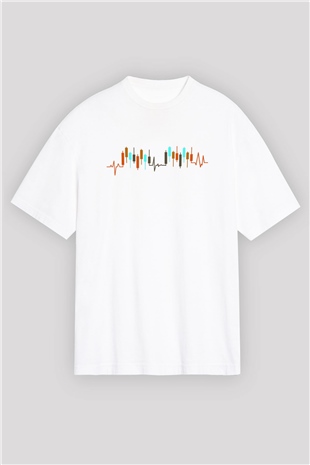 Borsacı Beyaz Oversize Tişört Oversize T-shirt - TişörtFabrikası