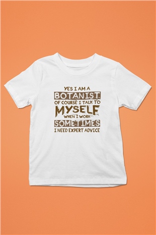 Botanikçi Beyaz Unisex Çocuk Tişört