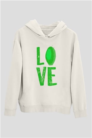 Botanikçi Beyaz Unisex Kapüşonlu Sweatshirt