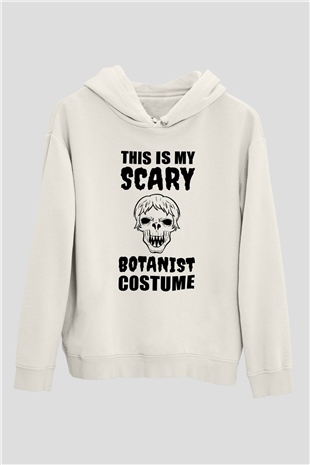 Botanikçi Beyaz Unisex Kapüşonlu Sweatshirt