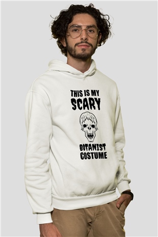 Botanikçi Beyaz Unisex Kapüşonlu Sweatshirt
