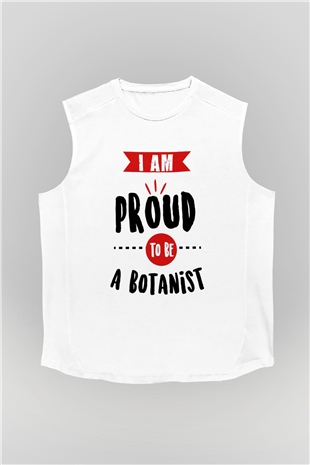 Botanikçi Beyaz Unisex Kolsuz Tişört