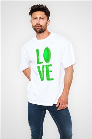 Botanikçi Beyaz Oversize Tişört Oversize T-shirt - TişörtFabrikası
