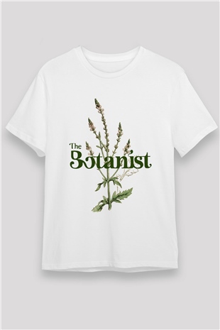 Botanikçi Beyaz Unisex Tişört T-Shirt - TişörtFabrikası