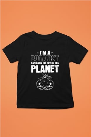 Botanikçi Siyah Unisex Çocuk Tişört