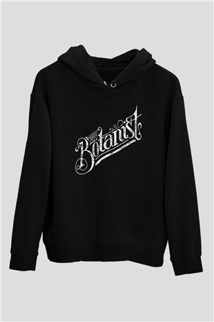 Botanikçi Siyah Unisex Kapşonlu Sweatshirt