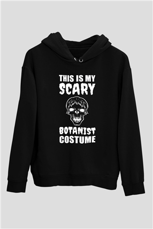 Botanikçi Siyah Unisex Kapüşonlu Sweatshirt