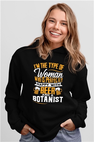 Botanikçi Siyah Unisex Kapüşonlu Sweatshirt