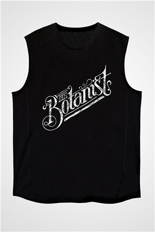 Botanikçi Siyah Unisex Kolsuz Tişört