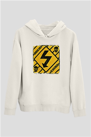 Bouncing Souls Baskılı Unisex Beyaz Hoodie