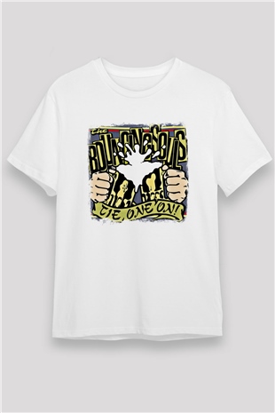 Bouncing Souls Baskılı Unisex Beyaz Tişört