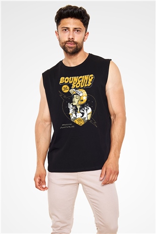 Bouncing Souls Siyah Unisex Kolsuz Tişört