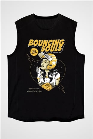 Bouncing Souls Siyah Unisex Kolsuz Tişört