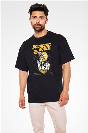 Bouncing Souls Siyah Unisex Oversize Tişört T-Shirt