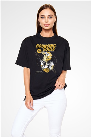 Bouncing Souls Siyah Unisex Oversize Tişört T-Shirt