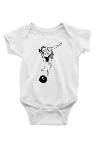 Bovling Beyaz Bebek Body - Zıbın