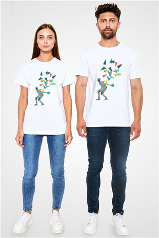 Bovling Beyaz Unisex Tişört T-Shirt - TişörtFabrikası