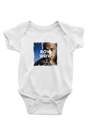 Bow Wow Baskılı Unisex Beyaz Bebek Body - Zıbın