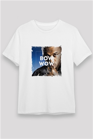 Bow Wow Baskılı Unisex Beyaz Tişört