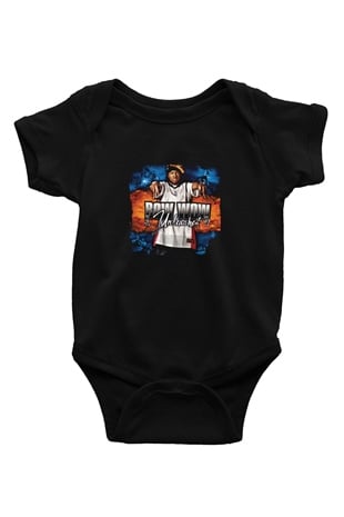 Bow Wow Baskılı Unisex Siyah Bebek Body - Zıbın