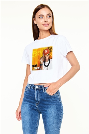Bow Wow Beyaz Croptop Tişört