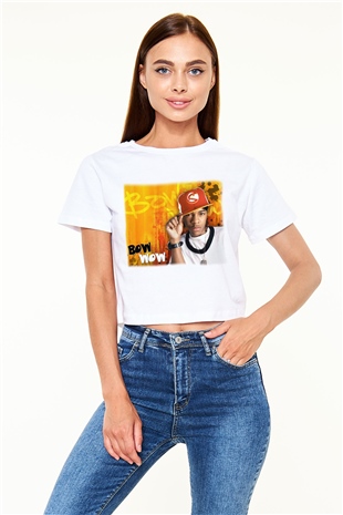 Bow Wow Beyaz Croptop Tişört
