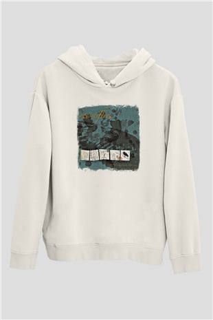 Boysetsfire Baskılı Unisex Beyaz Hoodie