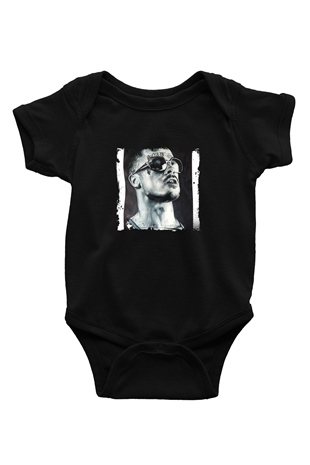 Brad Pitt Baskılı Unisex Siyah Bebek Body - Zıbın