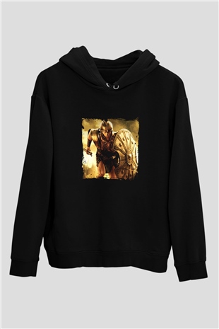 Brad Pitt Baskılı Unisex Siyah Hoodie