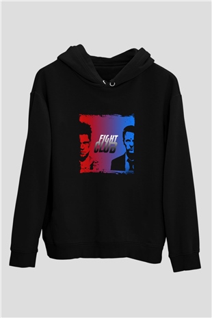 Brad Pitt Baskılı Unisex Siyah Hoodie