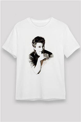 Brad Pitt Beyaz Unisex Tişört T-Shirt - TişörtFabrikası