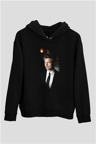 Brad Pitt Siyah Unisex Hoodie