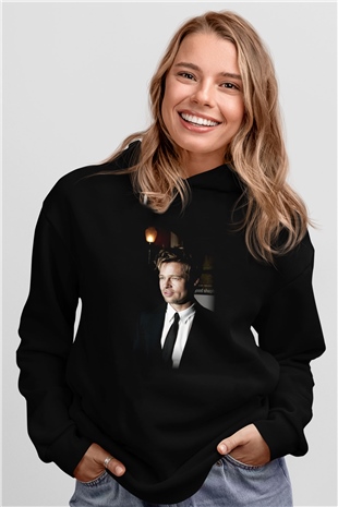 Brad Pitt Siyah Unisex Hoodie