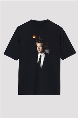 Brad Pitt Siyah Unisex Oversize Tişört T-Shirt