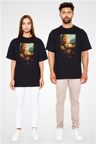 Brad Pitt Siyah Unisex Oversize Tişört T-Shirt
