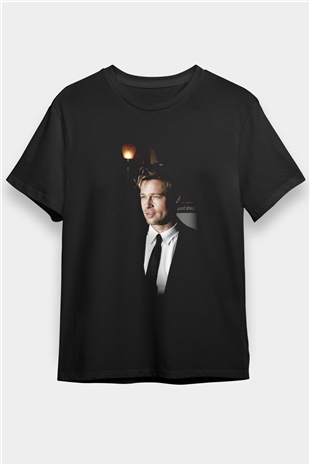 Brad Pitt Siyah Unisex Tişört T-Shirt - TişörtFabrikası