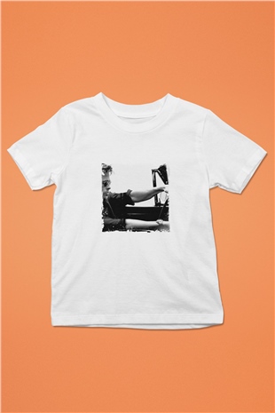 Brad Pitt Unisex Baskılı Beyaz Çocuk Tişört