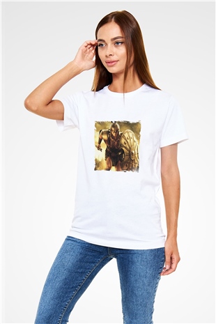 Brad Pitt Unisex Baskılı Beyaz Tişört