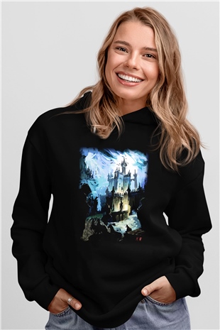 Bran Kalesi Siyah Unisex Hoodie
