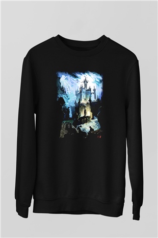 Bran Kalesi Siyah Unisex Sweatshirt