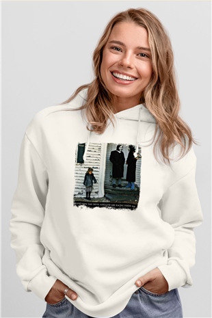 Brand New Baskılı Unisex Beyaz Hoodie